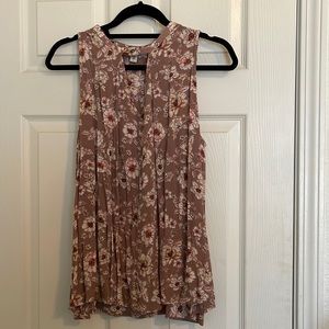 Large floral tank top